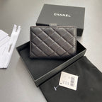 CC 96066 Compact Wallet Black Caviar GHW 234613