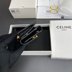 TRIOMPHE Compact Wallet With Coin Purse Black Patent Leather