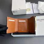 TRIOMPHE Fine Strap Wallet Nino Tan Cowhide & Canvas GHW