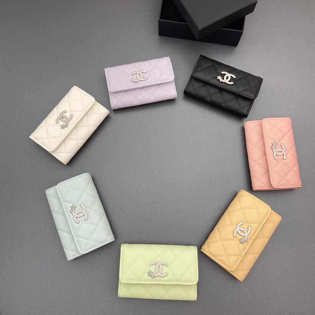 Chanel 25 Wallet With Star Logo 11cm Grained Calfskin 325087