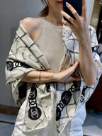 CHANEL 25S SCARF 110 IN CASHMERE SILK 730602