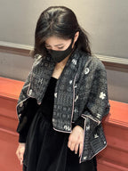 CHANEL 25S SCARF 110 IN CASHMERE SILK 738477