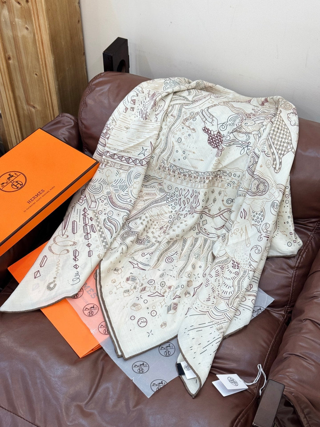 HERMES 25S SCARF 135 IN SILK 854788