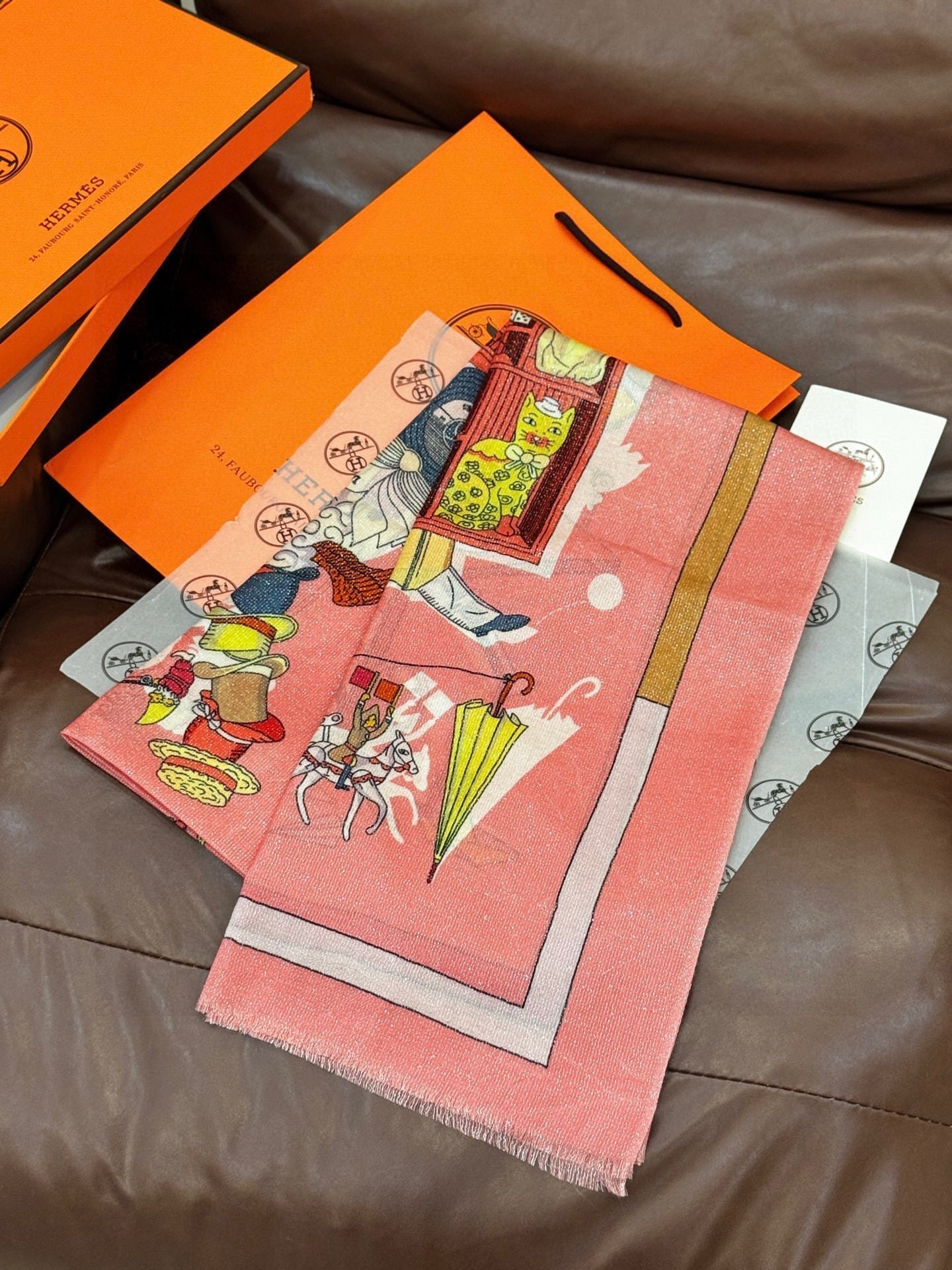 HERMES 25S SCARF 200 IN SILK 856442