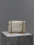 YSL 25S JAMIE MINI 20 IN BLANC  LAMBSKIN GOLD HARDWRE