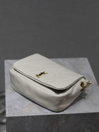 YSL 25S JAMIE MINI 20 IN BLANC  LAMBSKIN GOLD HARDWRE
