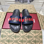 SANDALS 25S IN BLACK LAMBSKIN EMBOSSED LOGO STYLE 1