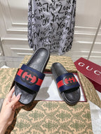 SANDALS 25S IN BLACK LAMBSKIN EMBOSSED LOGO STYLE 1