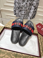 SANDALS 25S IN BLACK LAMBSKIN EMBOSSED LOGO STYLE 1