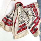 HERMES 25S SCARF 135 IN CASHMERE SILK 729039