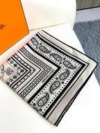 HERMES 25S SCARF 135 IN CASHMERE SILK 729038