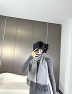 SCARF 180 CM IN MO GRAY CASHMERE 383862