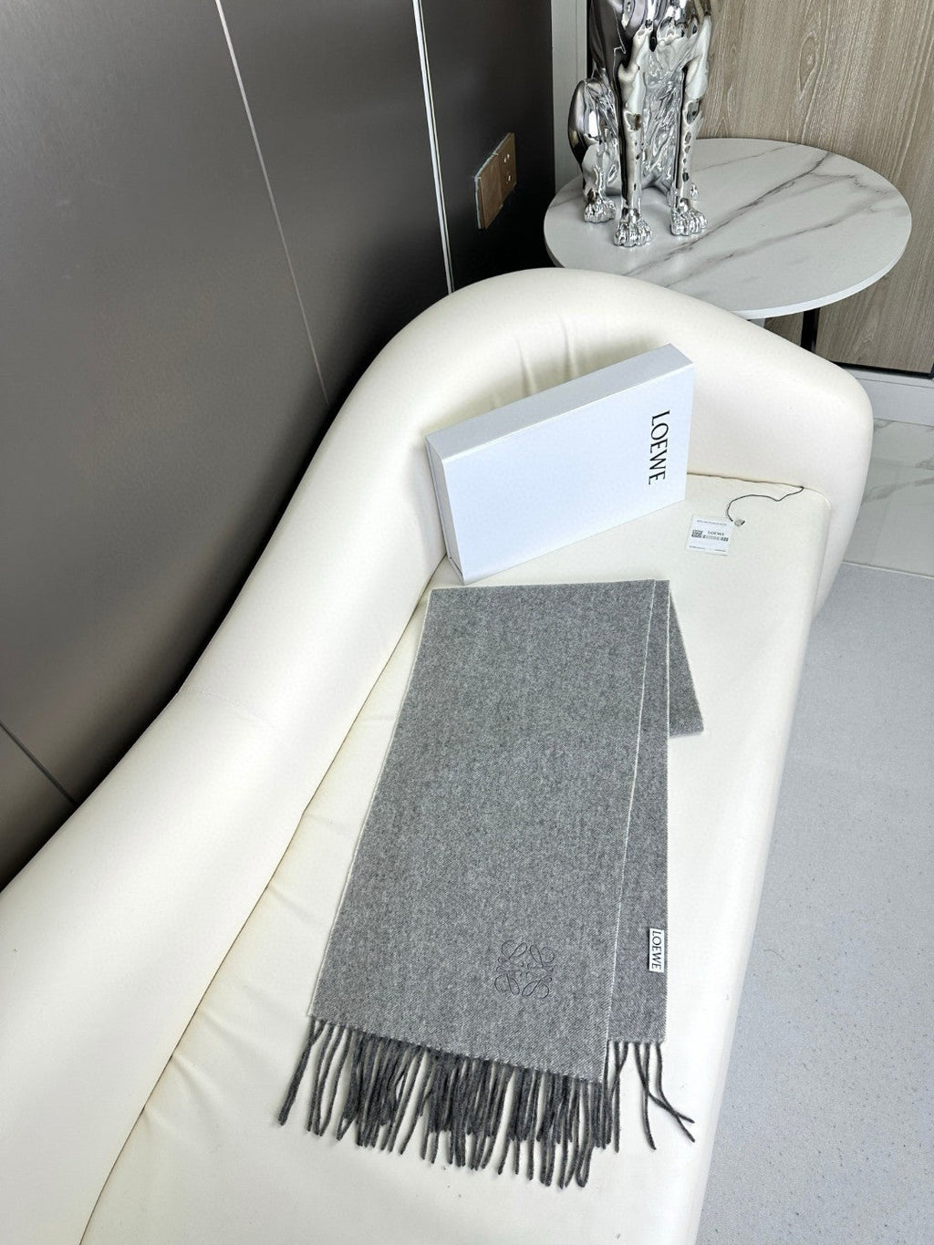 SCARF 180 CM IN MO GRAY CASHMERE 383862