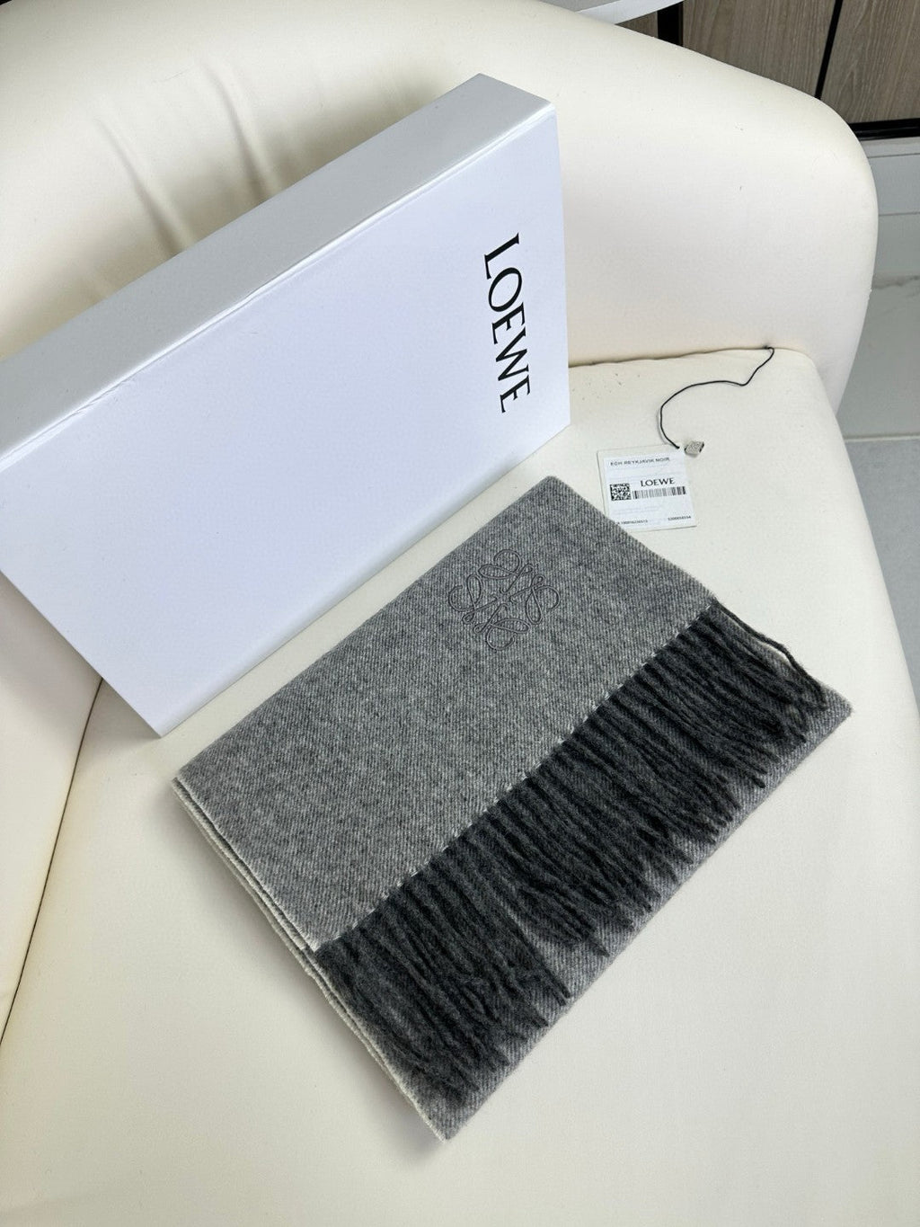 SCARF 180 CM IN MO GRAY CASHMERE 383862