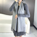 SCARF 180 CM IN MO GRAY CASHMERE 383862