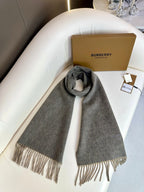 SCARF 180 CM IN MO GRAY AND CAMEL BEIGE CASHMERE 398416