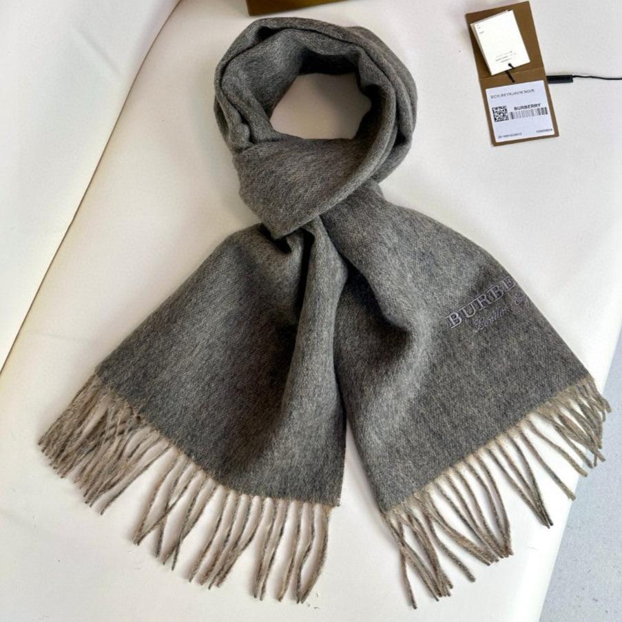 SCARF 180 CM IN MO GRAY AND CAMEL BEIGE CASHMERE 398416