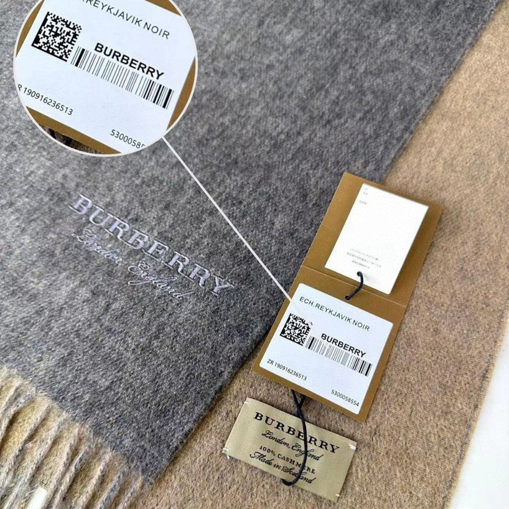 SCARF 180 CM IN MO GRAY AND CAMEL BEIGE CASHMERE 398416