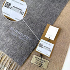 SCARF 180 CM IN MO GRAY AND CAMEL BEIGE CASHMERE 398416