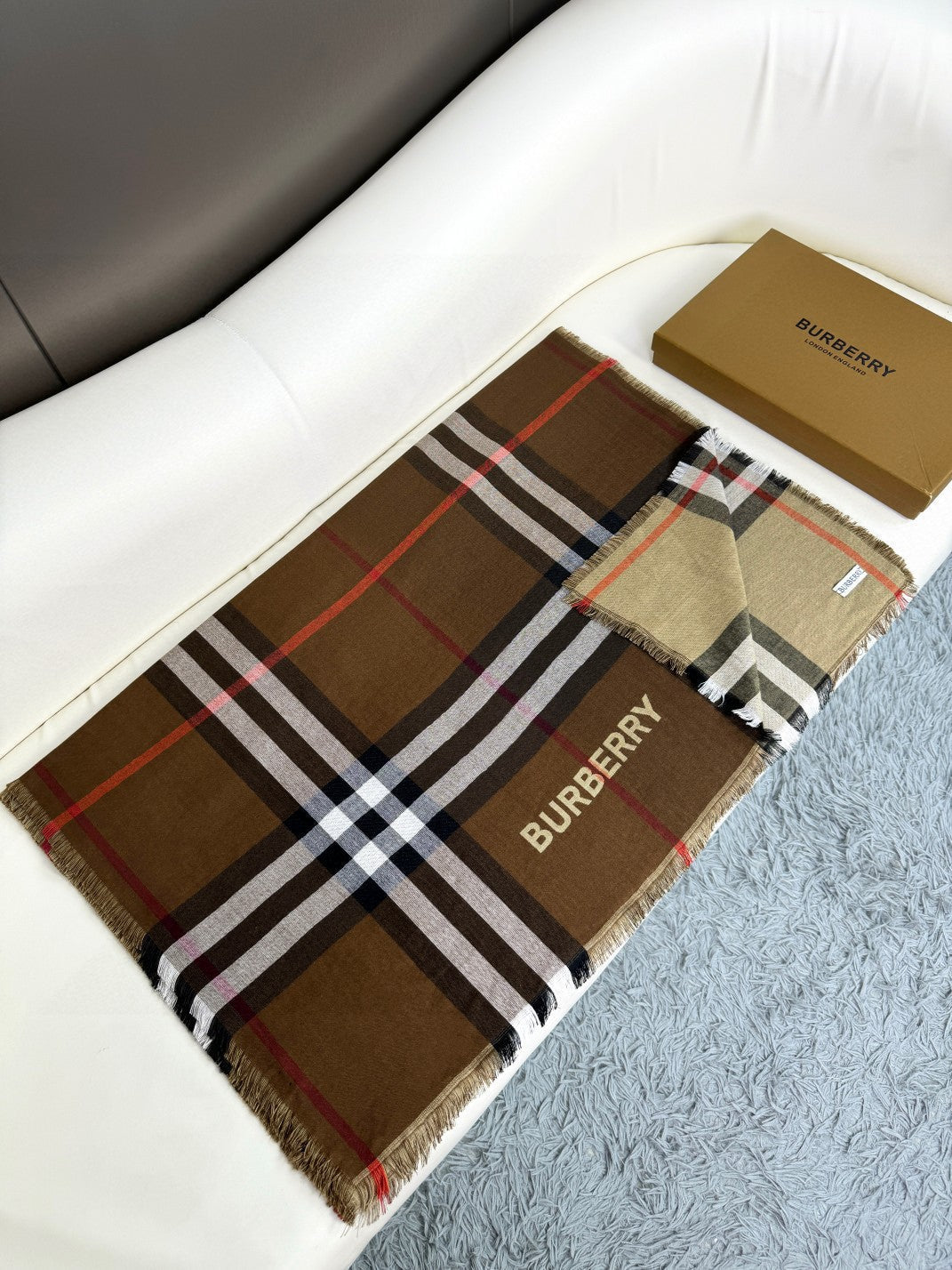 BBR SCARF 220 CM IN SILK CASHMERE 481240