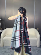 BBR SCARF 220 CM IN SILK CASHMERE 481241