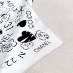CHANEL 25S SCARF 90 IN SILK 730660