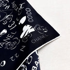 CHANEL 25S SCARF 90 IN SILK 730661