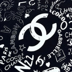 CHANEL 25S SCARF 90 IN SILK 730661