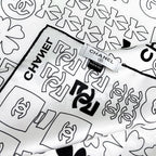 CHANEL 25S SCARF 90 IN SILK 724784