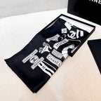 CHANEL 25S SCARF 90 IN SILK 729053