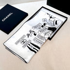 CHANEL 25S SCARF 90 IN SILK 729054