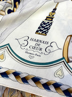 HERMES 25S SCARF 135 IN CASHMERE SILK 730649