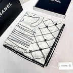CHANEL 25S SCARF 140 IN CASHMERE SILK 727347