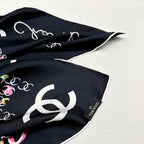 CHANEL 25S SCARF 90 IN SILK 735829
