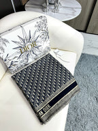 DIOR SCARF 140 CM IN SILK-WOOL BLEND 702040