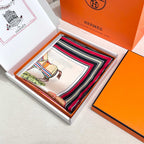 HERMES 25S SCARF 90 IN SILK TWILL 733929