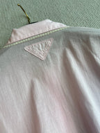 PRADA PINK CROPPED BUTTON-UP SHIRT