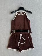 CELINE VELVET DRAWSTRING WAIST SHORTS 275633