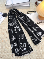 CHANEL 25S SCARF 140 CM IN CASHMERE SILK 943924