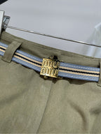 MIUMIU SPLIT HEM CROPPED PANTS 269932