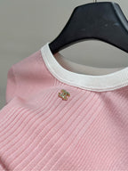 CHANEL SHORT-SLEEVE KNIT SWEATER 259270