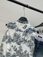 DIOR SLEEVELESS BLAZER DRESS WITH PALM TREE PRINT 267896