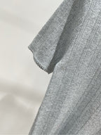 MIUMIU CREW NECK SHORT SLEEVE KNIT TOP 273085