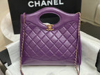 CC SMALL 30 SHOPPING BAG IN VIOLET PURPLE CALFSKIN