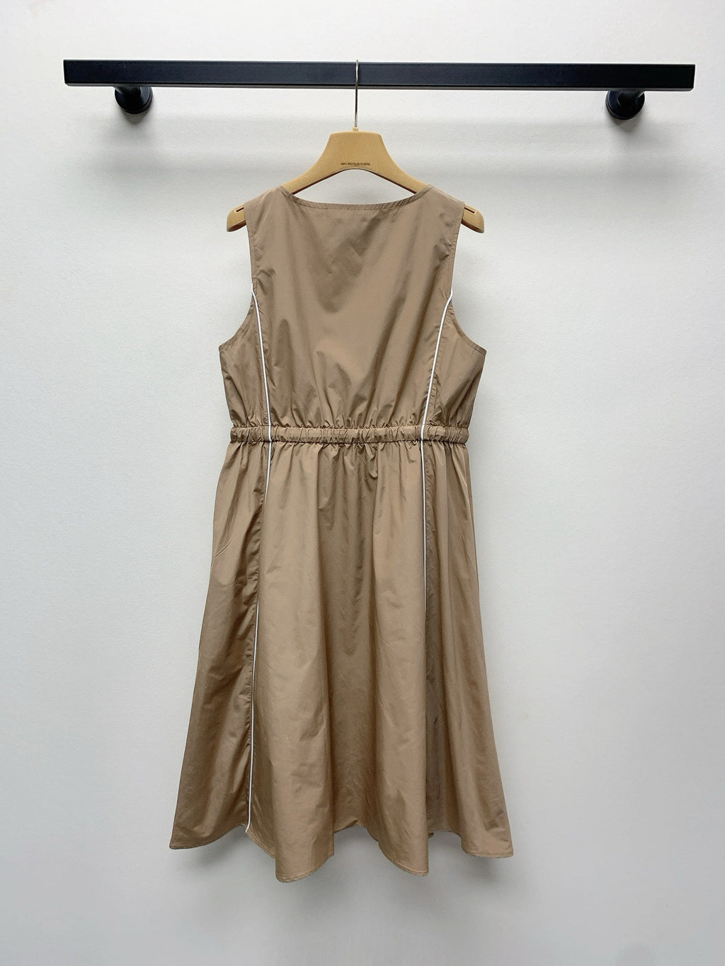 MIUMIU DRAWSTRING WAIST BLAZER DRESS WITH CREW NECK 268044