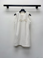 MIUMIU BEADED CREW NECK SHIFT DRESS 268123