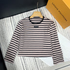 MIUMIU STRIPED KNIT SWEATER WITH CREW NECK 274375