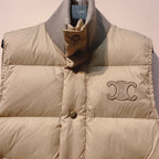 CELINE 25S UFFER VEST WITH KNIT COLLAR 0044
