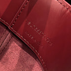 Le 37 Bucket Bag 15cm Red Gold Cowhide