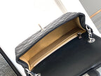 CC SMALL 20 FLAP BAG IN BLACK CALFSKIN